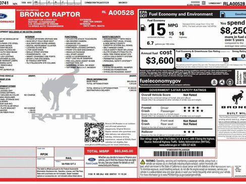 Used 2024 Ford Bronco Raptor w/ Interior Carbon Fiber Pack 6 image 4