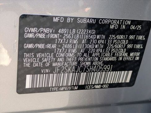 Certified 2025 Subaru Forester Wilderness w/ Convenience Package image 21