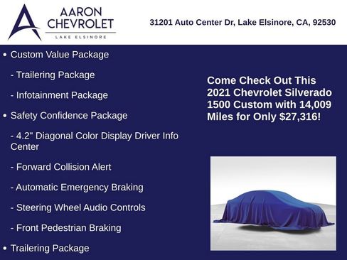 Used 2021 Chevrolet Silverado 1500 Custom w/ Safety Confidence Package image 20