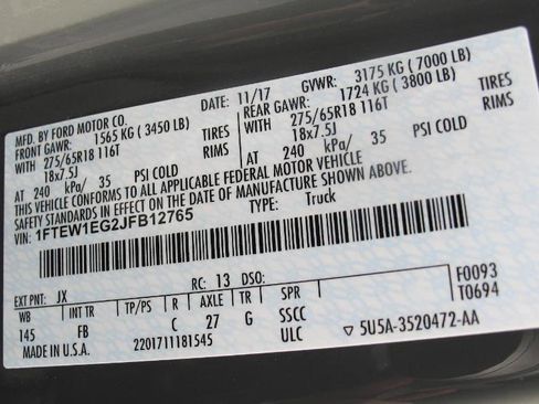 Used 2018 Ford F150 XLT w/ Equipment Group 302A Luxury image 57