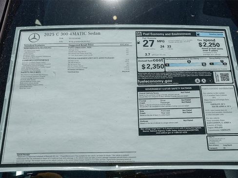 New 2025 Mercedes-Benz C 300 4MATIC Sedan image 26
