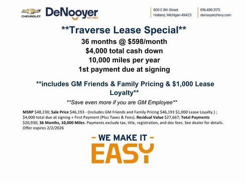 New 2026 Chevrolet Traverse LT w/ Sun and Wheel Package image 2