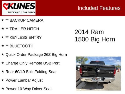 Used 2014 RAM 1500 Big Horn AWD/4WD image 2