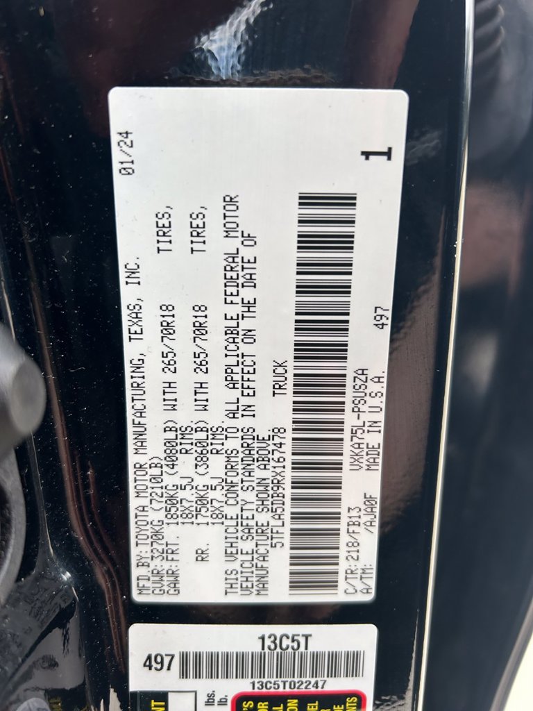 Used 2024 Toyota Tundra SR5 w/ SR5 Convenience Package AWD/4WD image 13