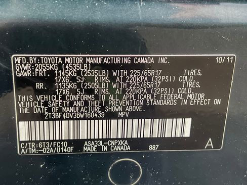 Used 2011 Toyota RAV4 4WD w/ Base L4 Extra Value Pkg image 38
