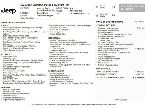 Used 2023 Jeep Grand Cherokee L Overland image 37