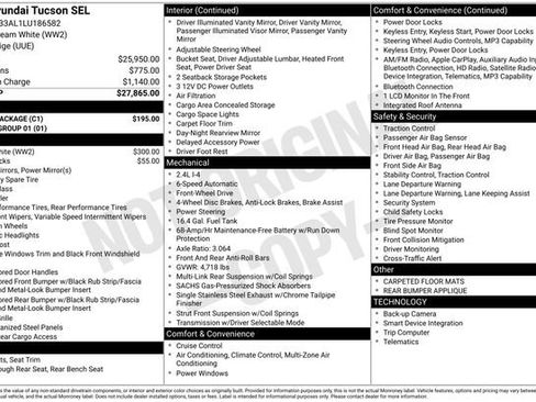 Used 2020 Hyundai Tucson SEL w/ Cargo Package image 2