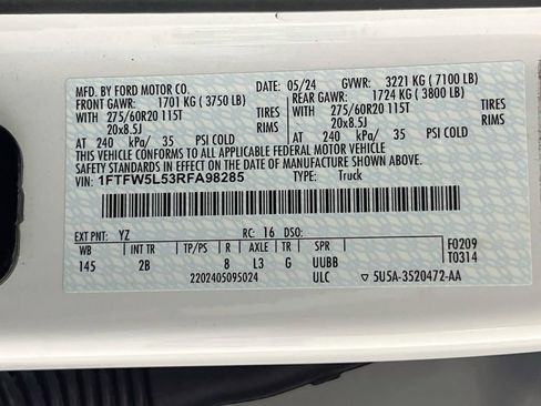 Certified 2024 Ford F150 Lariat w/ Equipment Group 502A High AWD/4WD image 38