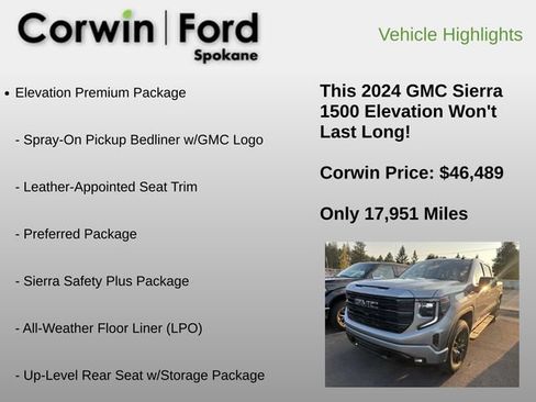 Used 2024 GMC Sierra 1500 Elevation w/ Elevation Premium Package AWD/4WD image 6