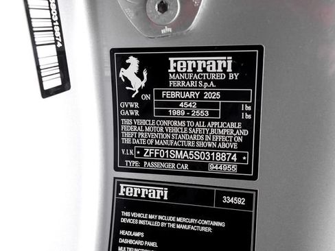 Certified 2025 Ferrari 296 GTS RWD image 62