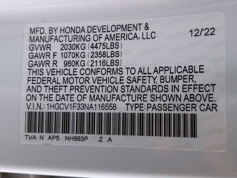 Certified 2022 Honda Accord Sport image 31