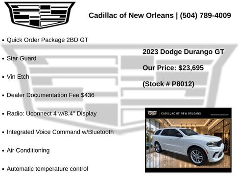 Used 2023 Dodge Durango GT RWD image 7