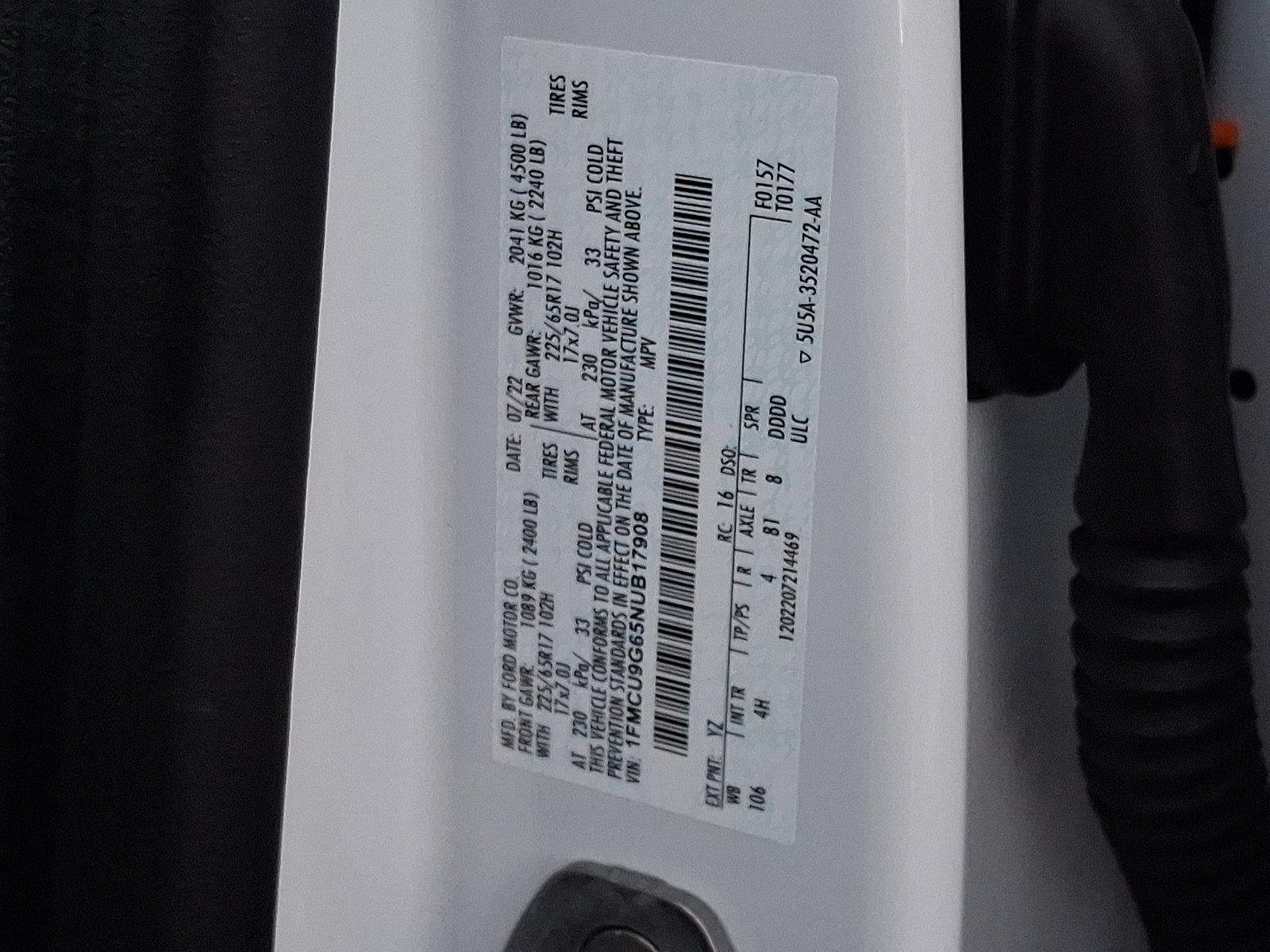 Certified 2022 Ford Escape SE AWD/4WD image 27