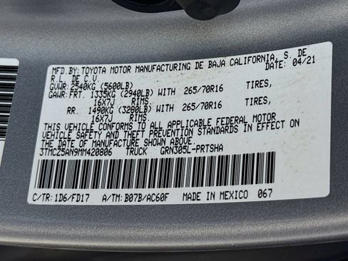 Certified 2021 Toyota Tacoma TRD Off-Road w/ Technology Package AWD/4WD image 28