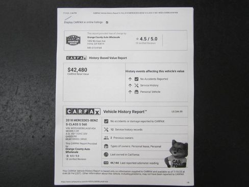 Used 2018 Mercedes-Benz S 560 Sedan image 39