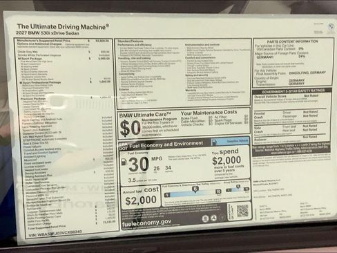New 2027 BMW 530i xDrive AWD/4WD image 22