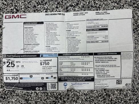 Used 2023 GMC Acadia SLE image 58