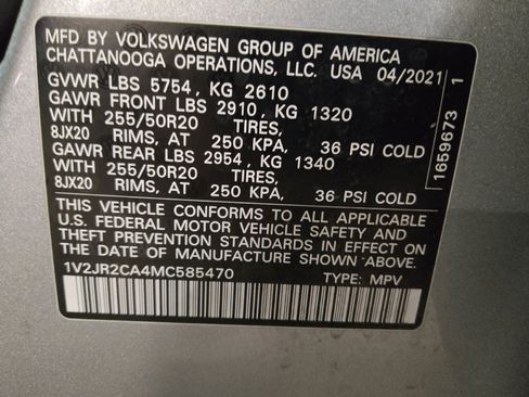 Used 2021 Volkswagen Atlas SE image 33