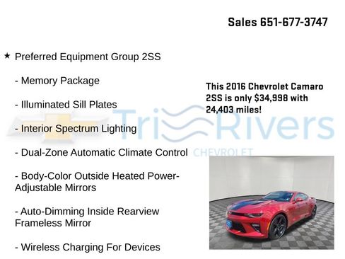 Used 2016 Chevrolet Camaro SS RWD image 24
