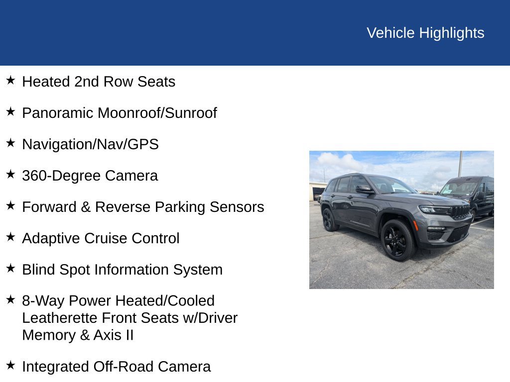 Used 2025 Jeep Grand Cherokee Limited w/ Luxury Tech Group II AWD/4WD image 38