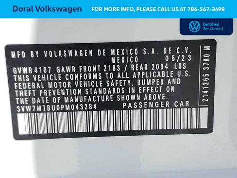 Certified 2023 Volkswagen Jetta SE w/ Panoramic Sunroof Package FWD image 34