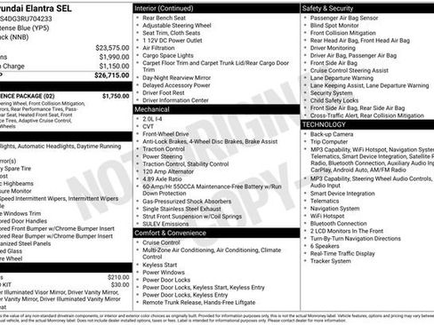 Used 2024 Hyundai Elantra SEL w/ Convenience Package FWD image 23