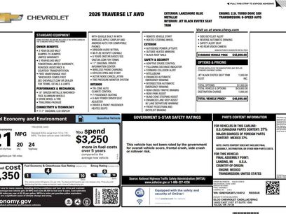 Certified 2026 Chevrolet Traverse LT