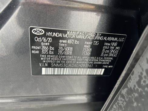 Used 2020 Hyundai Santa Fe SEL w/ Convenience Package AWD/4WD image 27