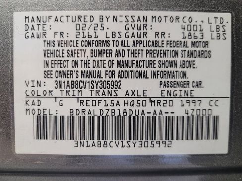 Used 2025 Nissan Sentra SV FWD image 33