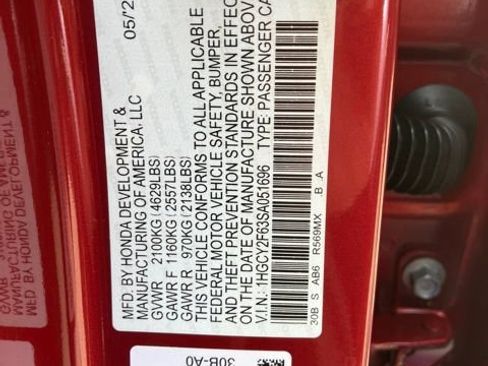 Certified 2025 Honda Accord EX-L image 29