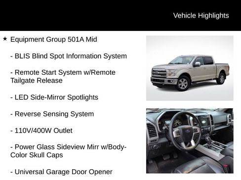 Used 2017 Ford F150 Lariat w/ Equipment Group 501A Mid image 6