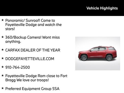 Used 2020 GMC Acadia Denali w/ Trailering Package image 5