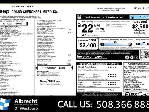 New 2025 Jeep Grand Cherokee Limited w/ Luxury Tech Group II image 25