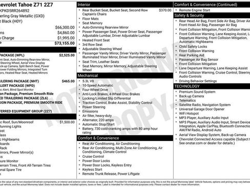 Used 2024 Chevrolet Tahoe Z71 w/ Luxury Package AWD/4WD image 11