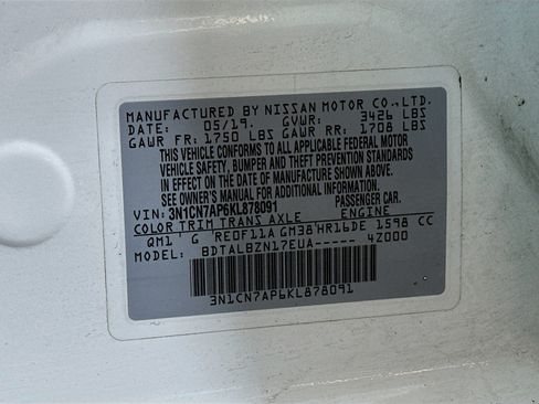 Used 2019 Nissan Versa SV FWD image 29