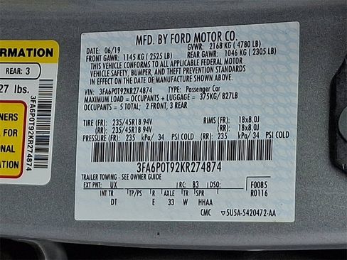 Certified 2019 Ford Fusion SE image 28