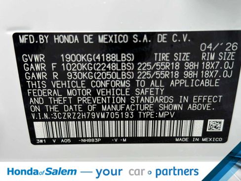 New 2027 Honda HR-V EX-L image 30