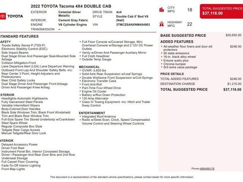 Used 2022 Toyota Tacoma SR5 image 43