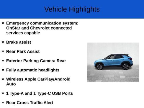 New 2026 Chevrolet TrailBlazer RS w/ Driver Confidence Package FWD image 3