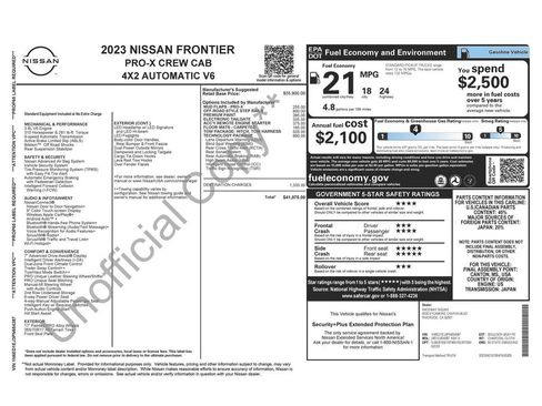 Used 2023 Nissan Frontier Pro-X w/ Technology Package RWD image 4
