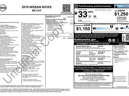 Used 2019 Nissan Kicks SR w/ SR Premium Package FWD image 4