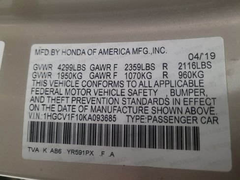 Used 2019 Honda Accord LX image 33