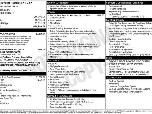 Used 2024 Chevrolet Tahoe Z71 w/ Luxury Package AWD/4WD image 36