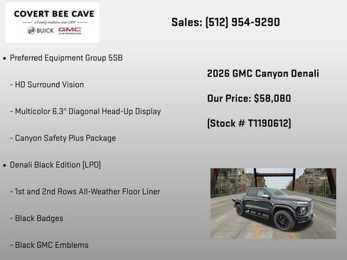 New 2026 GMC Canyon Denali w/ LPO, Denali Black Edition AWD/4WD image 30