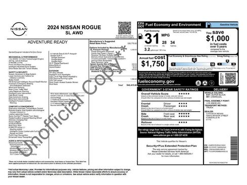 Used 2024 Nissan Rogue SL w/ SL Premium Package image 46