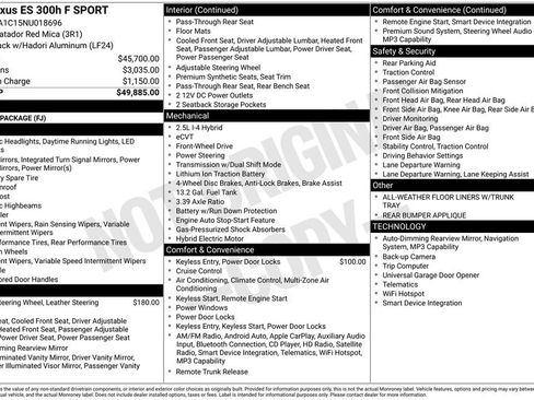 Used 2022 Lexus ES 300h F Sport image 39
