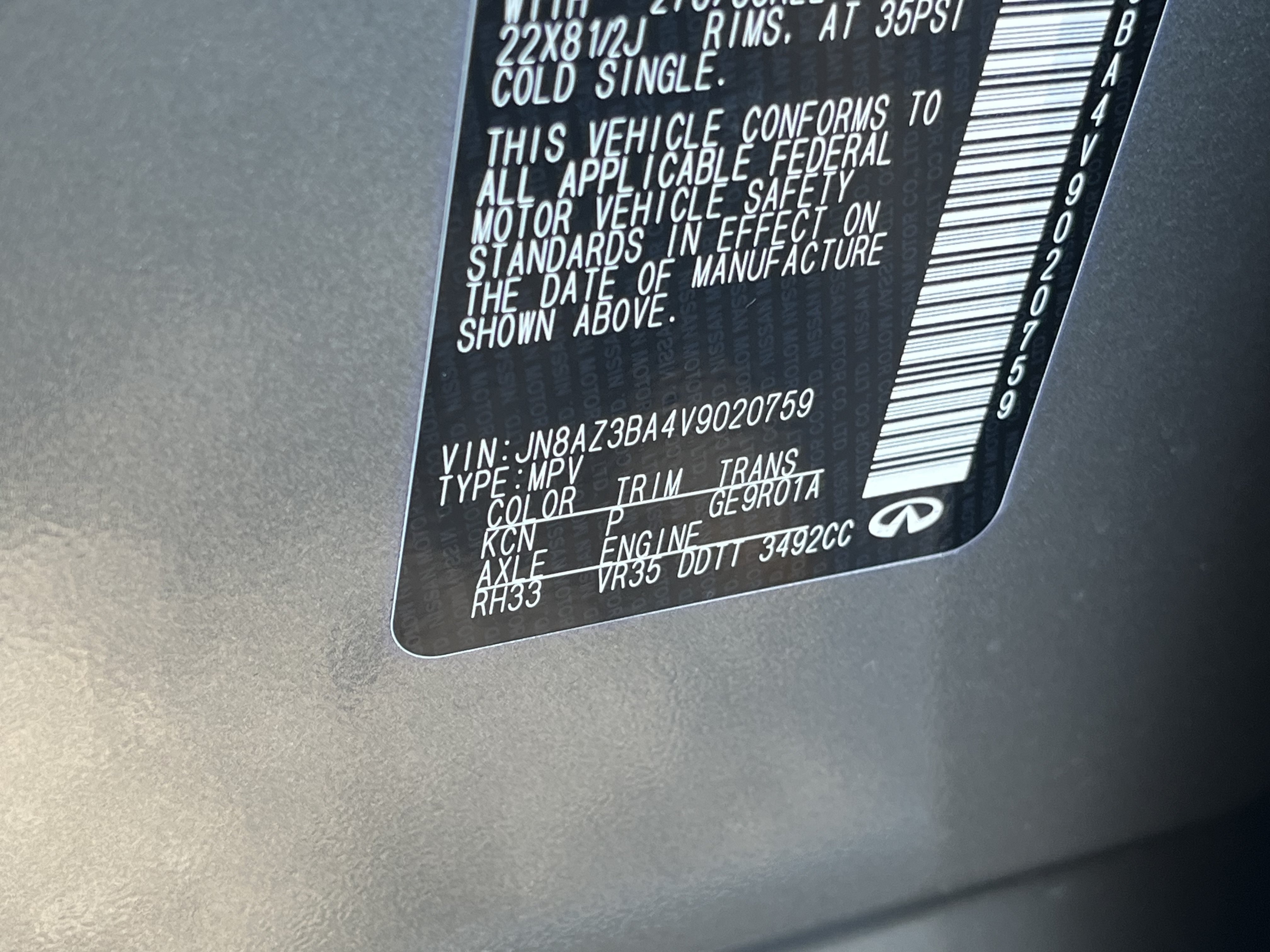 New 2027 INFINITI QX80 Luxe w/ Cargo Package RWD image 25