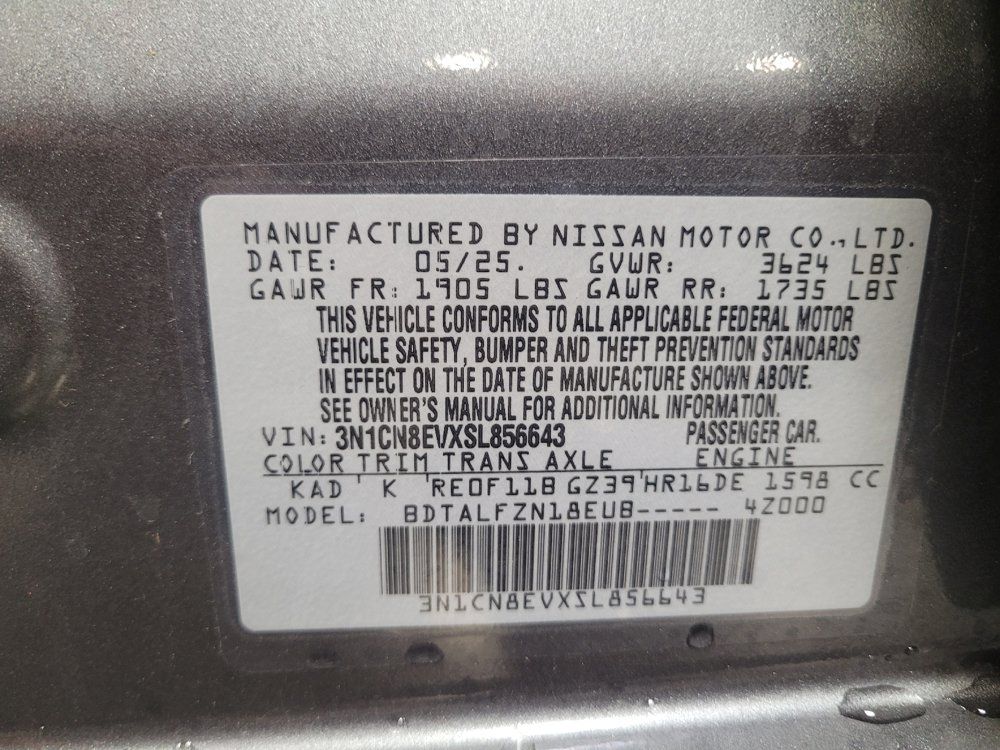Used 2025 Nissan Versa SV w/ Trunk Package FWD image 33