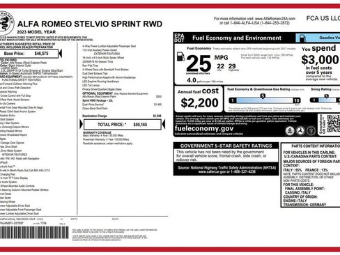 Used 2023 Alfa Romeo Stelvio Sprint image 3