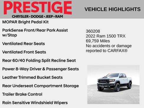 Used 2022 RAM 1500 TRX w/ TRX Level 2 Equipment Group AWD/4WD image 10